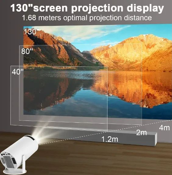 Projetor Hy300 4k HD Smart Android Wi-fi Magcubic Espelhamento celular Bluetooth 5.0 - Foto 4