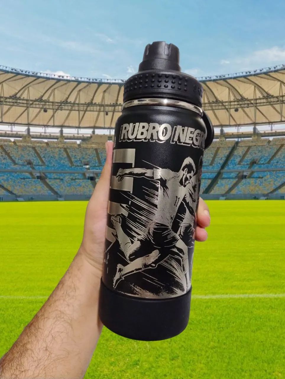 Garrafa térmica 800 ml presente Flamengo - Foto 4