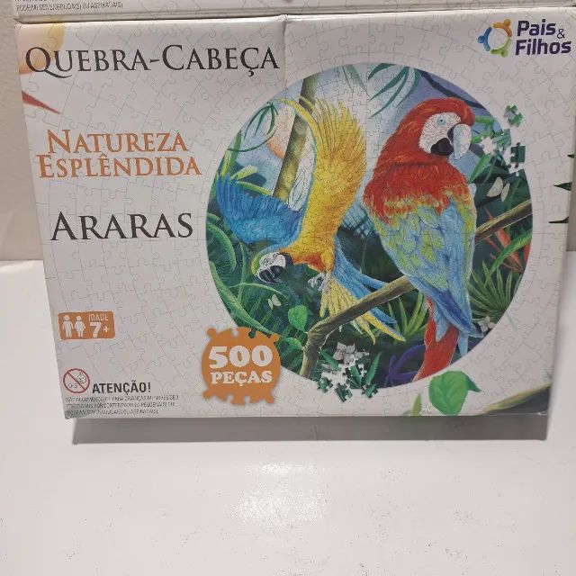 Kit Quebra-Cabeça Circular Planeta Terra 500 peças e Araras 500 peças - Foto 2