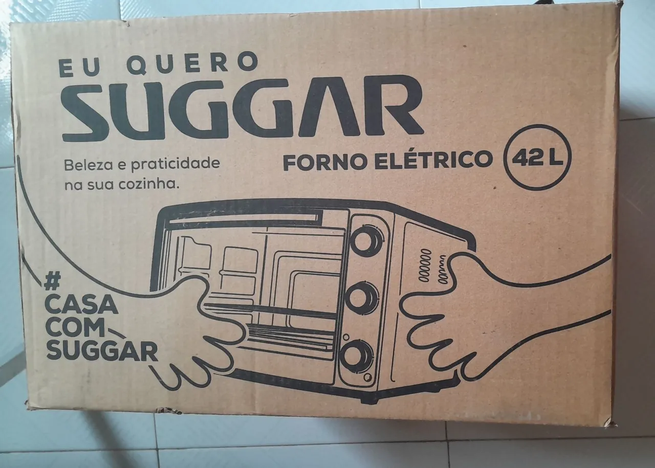 Forno elétrico suggar 42l novo na caixa
