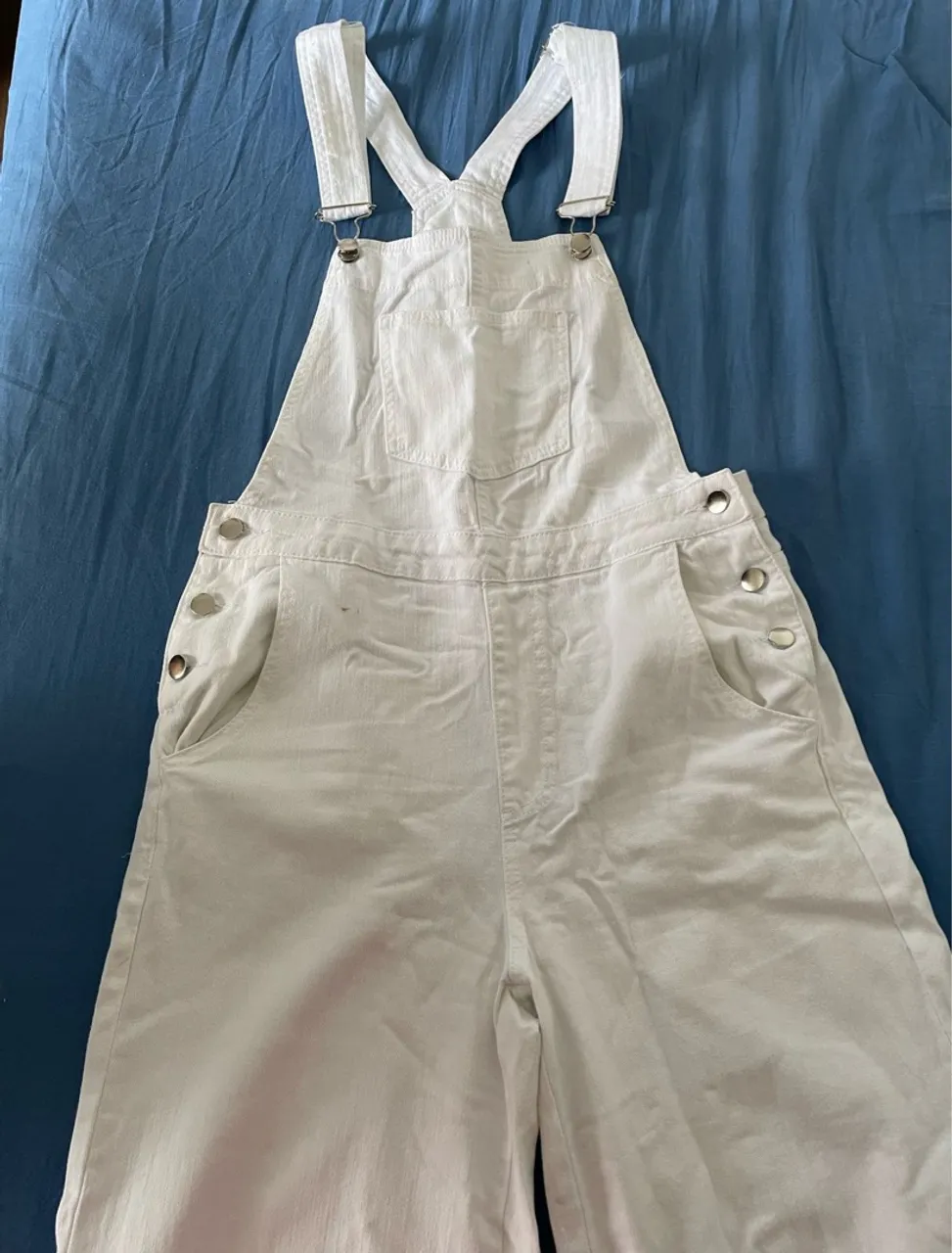 Macacão Jeans Branco Feminino