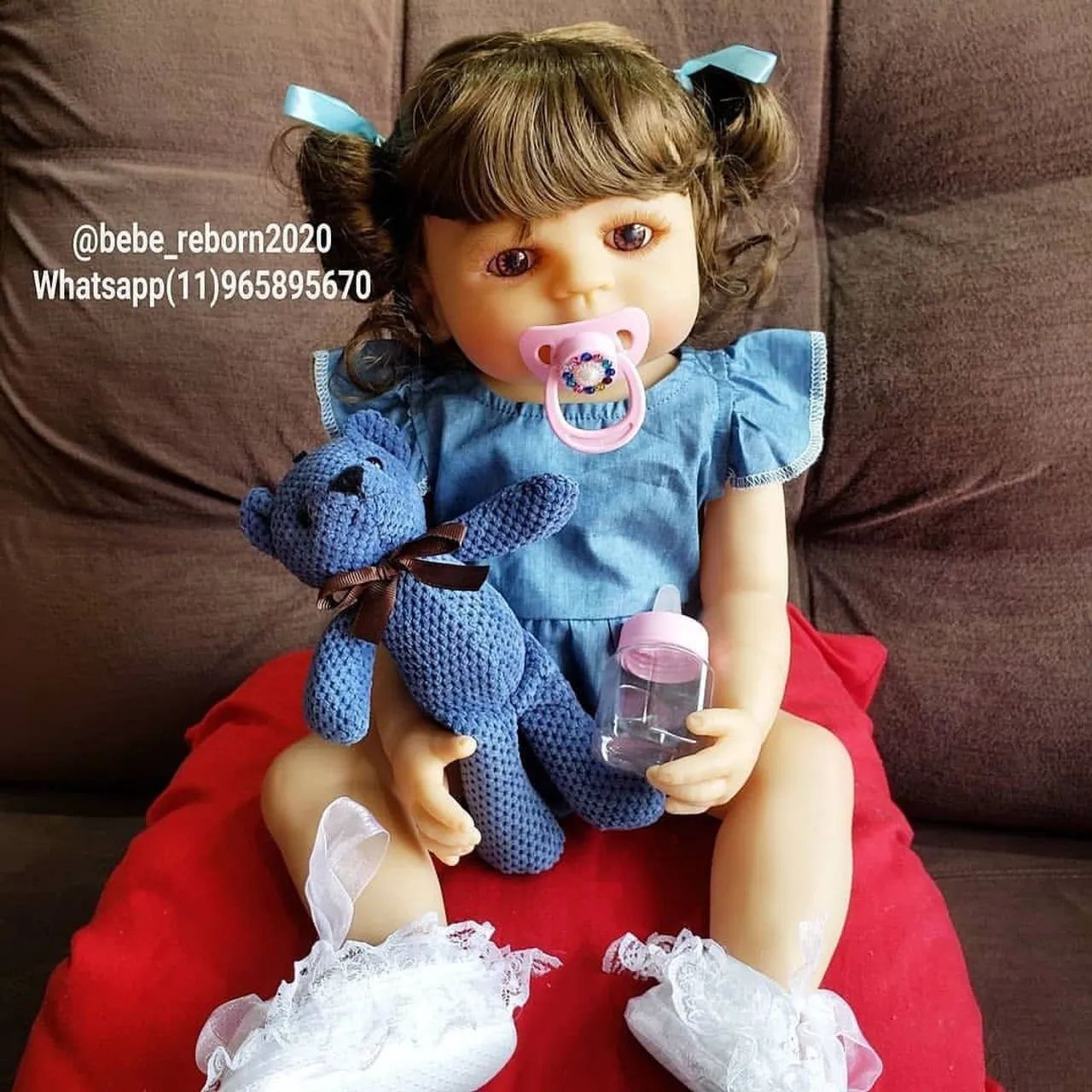 Bebê Reborn urso azul