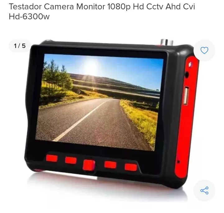 Monitor de Câmera 1080p - Testador HD CCTV AHD CVI HD-6300W