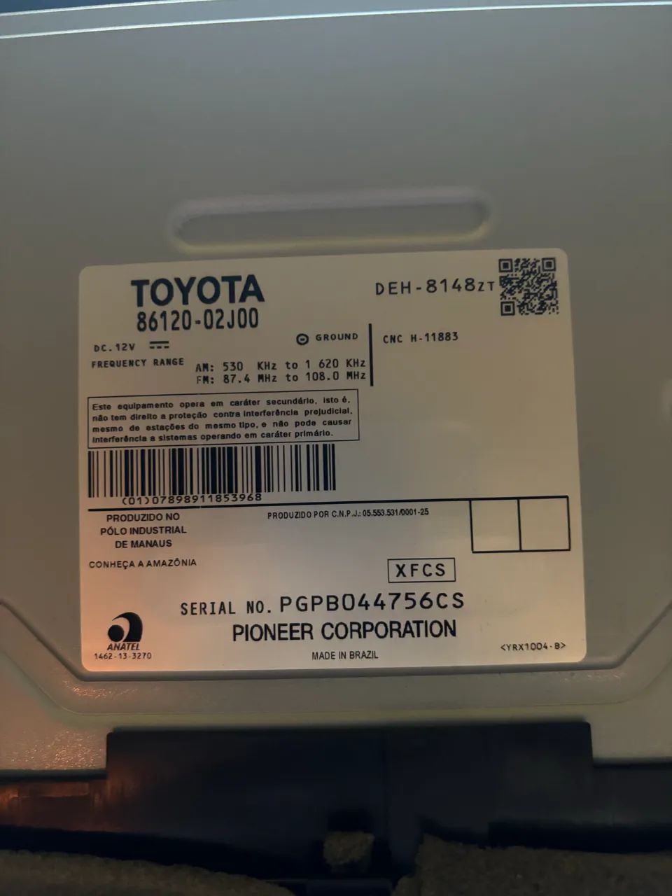 Radio Som Central Multimidia Corolla Gli 8612002j00 Rcc520 - Foto 2