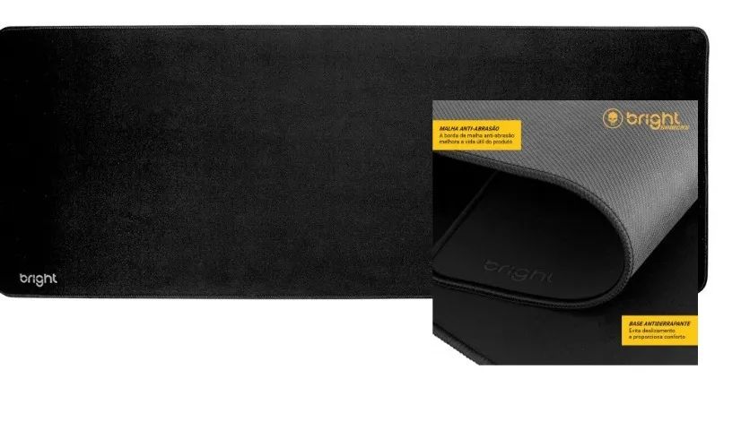 Mouse pad grande preto office/gamer