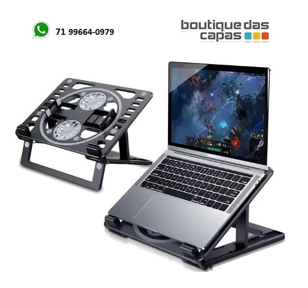 Suporte base Refrigeração Notebook macbook Tablet Celular Tomate MTN-889 com cooler 