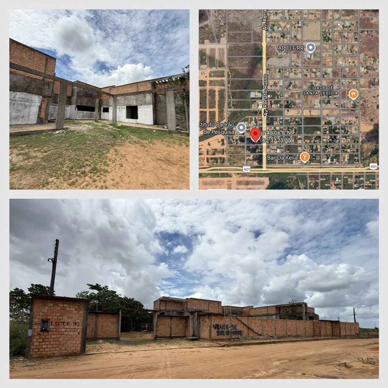 Vende-se uma excelente Infraestrutura Inacabada no SANTA CECÍLIA