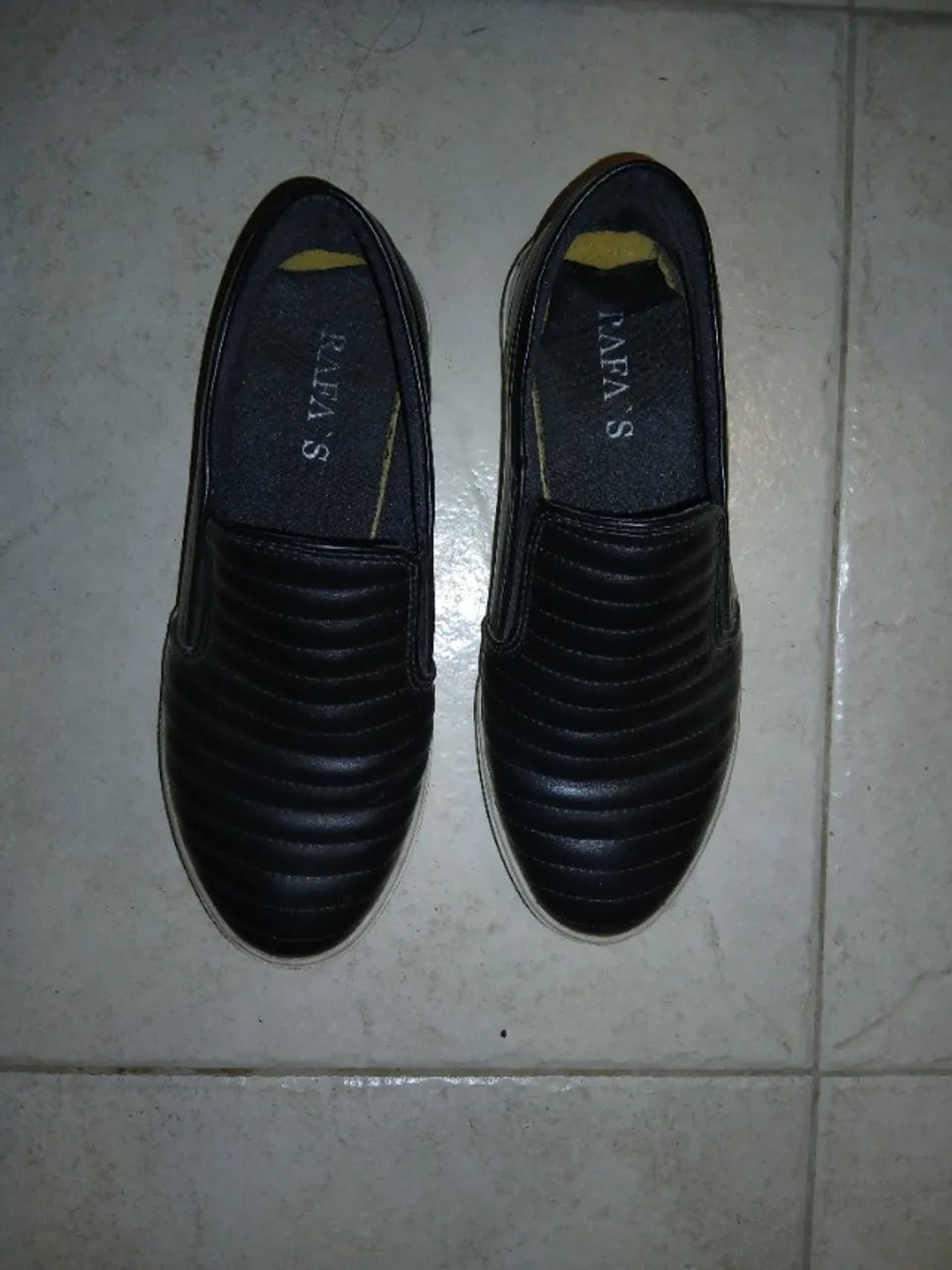 Slip on couro legitimo preto - Foto 2