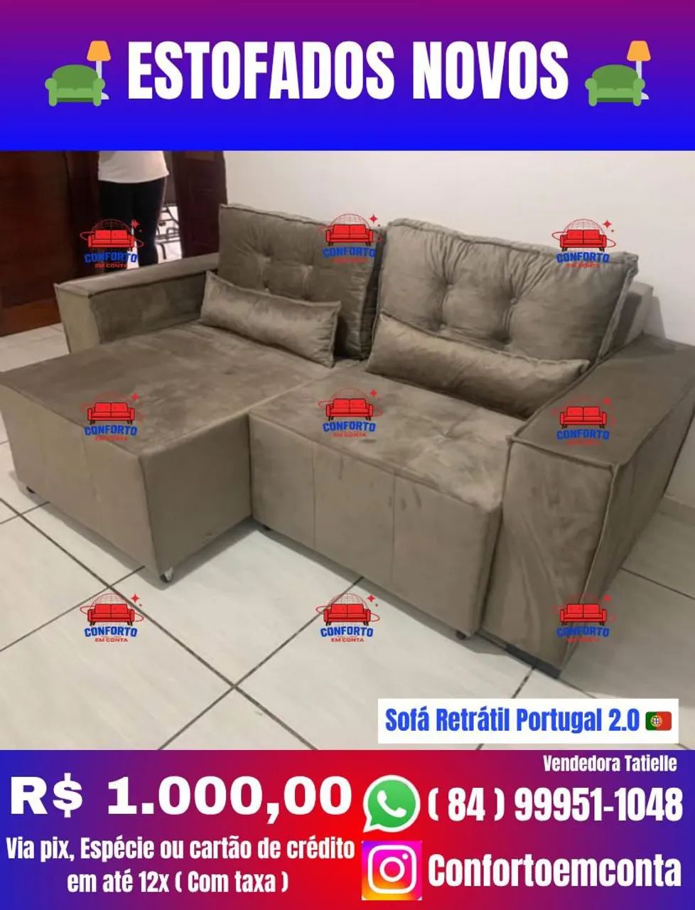 Sofá Retrátil Portugal 2.0 - Conforto e Qualidade! Diretamente da fábrica . - Foto 5
