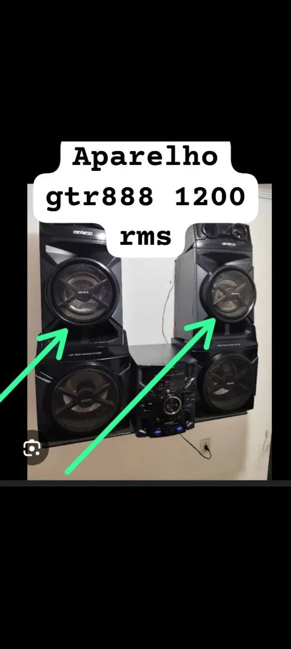 2 caixa de Som Sony GTR888 1200 RMS