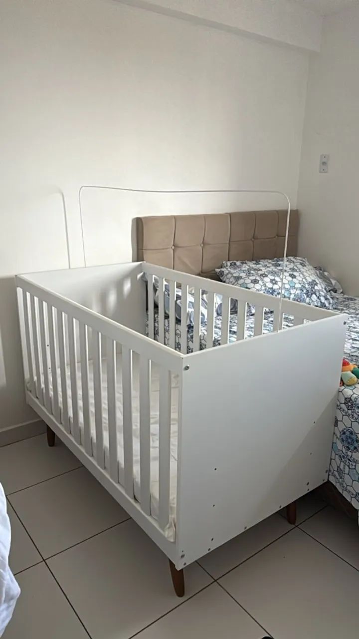 Berço Mini Cama Encanto Retro - Branco  - Foto 3