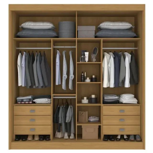 Guarda Roupa Casal Titanium 2 Portas E Espelho - Foto 2