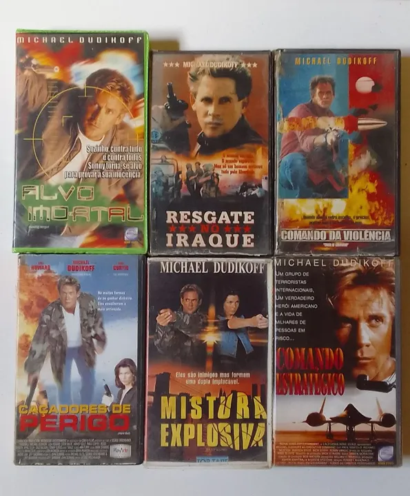 Lote vhs Michael Dudikoff melhor ator de ação dos anos 90
