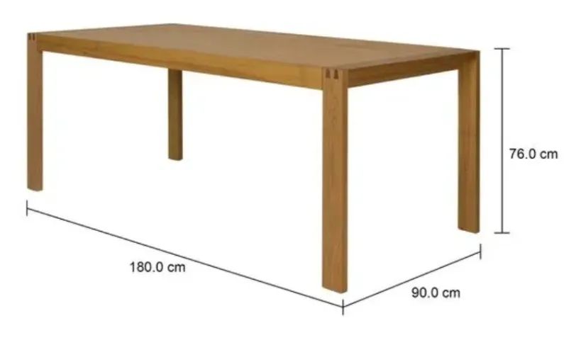 MESA DE JANTAR (Marca TOARI TokStok 180X90cm)