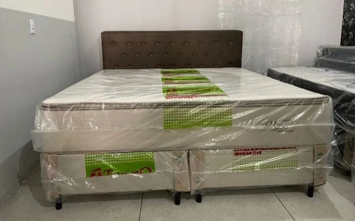 Cama box tamanho king com pillow 198x198 - Foto 3