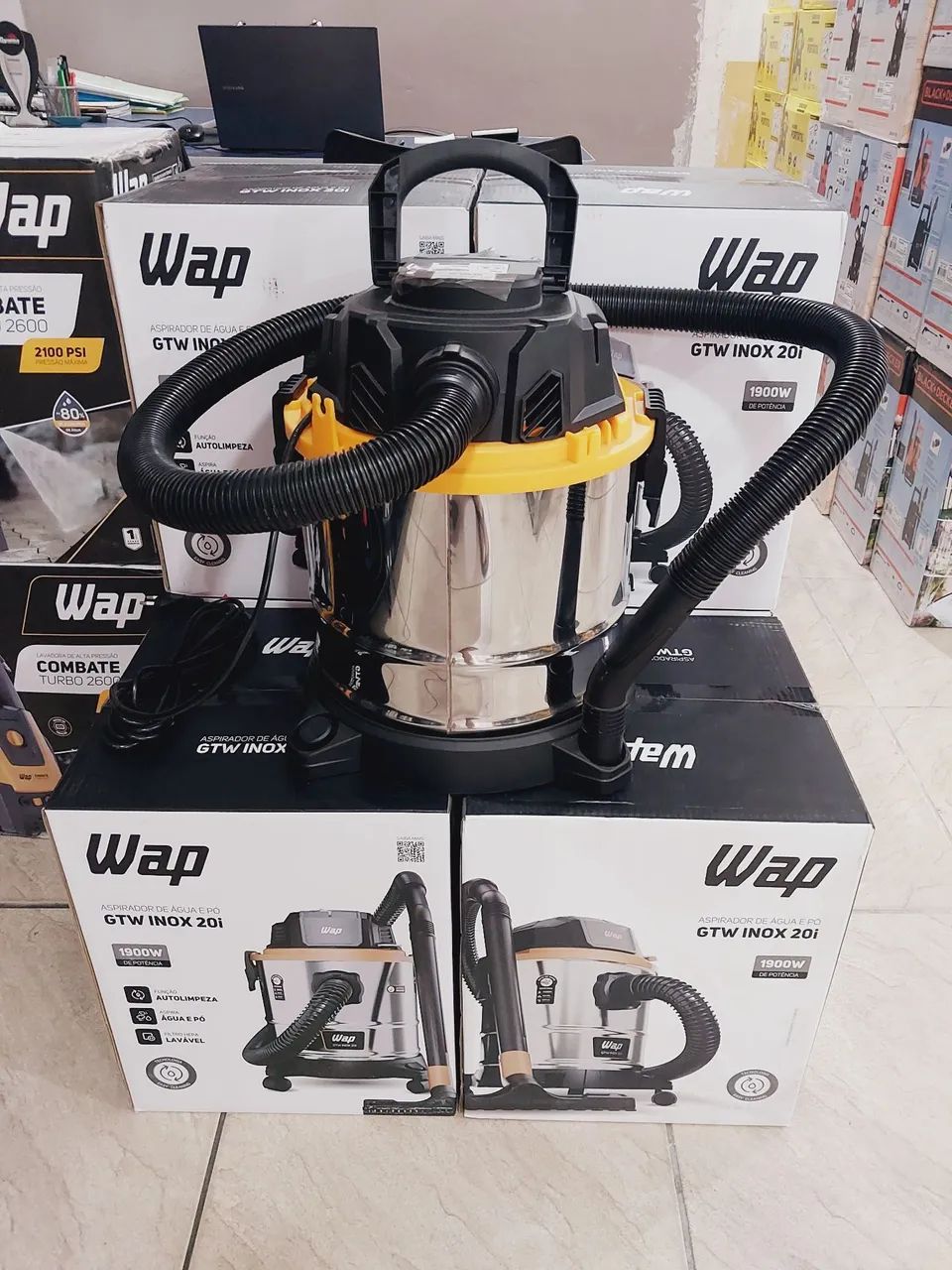 Aspirador de Água e Pó GTW INOX 20i - 1900W Wap Promoção - Foto 4