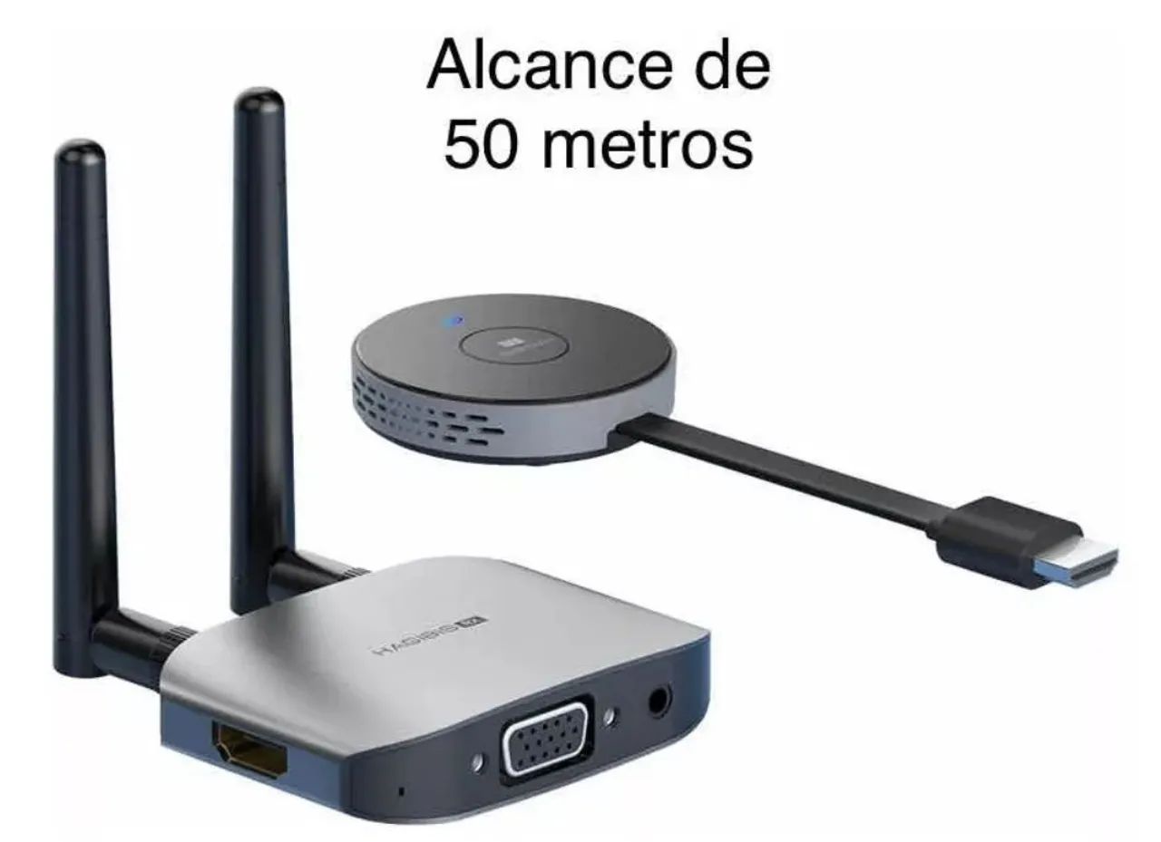 Transmissor de Vídeo Sem Fio 5.8G HDMI 1080P até 50 Metros