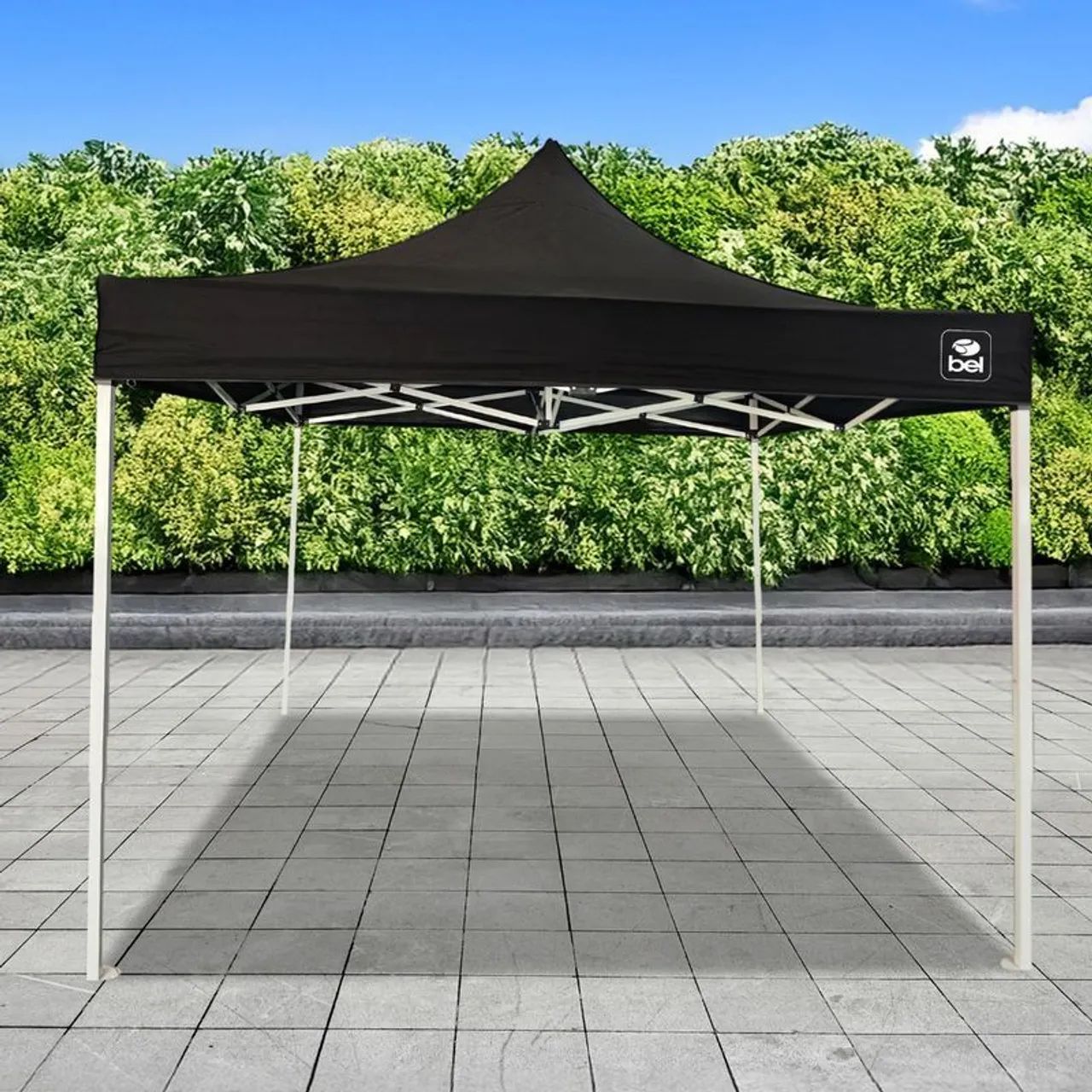 Tenda Gazebo Dobrável Pagoda Ultramax 3m x 3m Preta Bel - Portas e