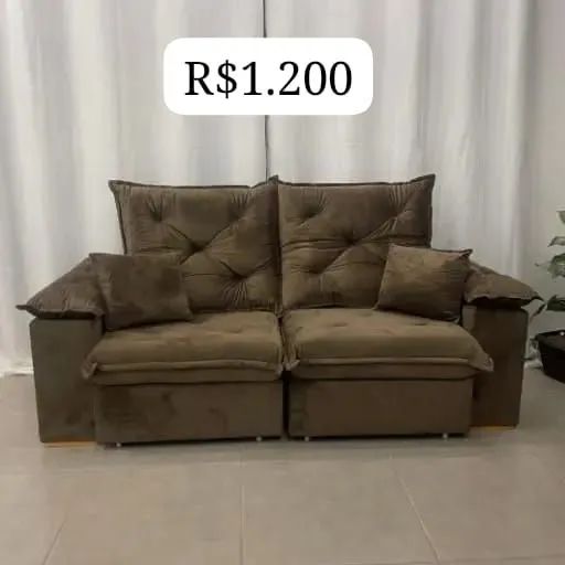 Sofá 2 Lugares Cinza Confortável e Elegante - Foto 2