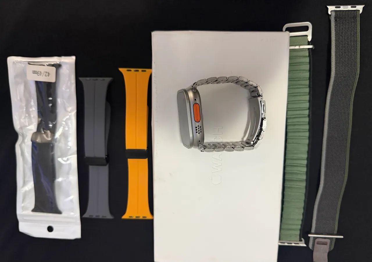 Aplle Watch Ultra 2 - Telefone + GPS - Caixa titânio - 49mm - Pulseira Índigo. - Foto 2