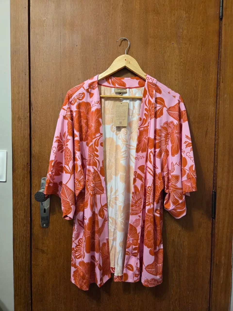 Conjunto saída de praia c/ kimono + shorts c/etiqueta da UV LINE *NÃO VENDO SEPARADO* - Foto 2