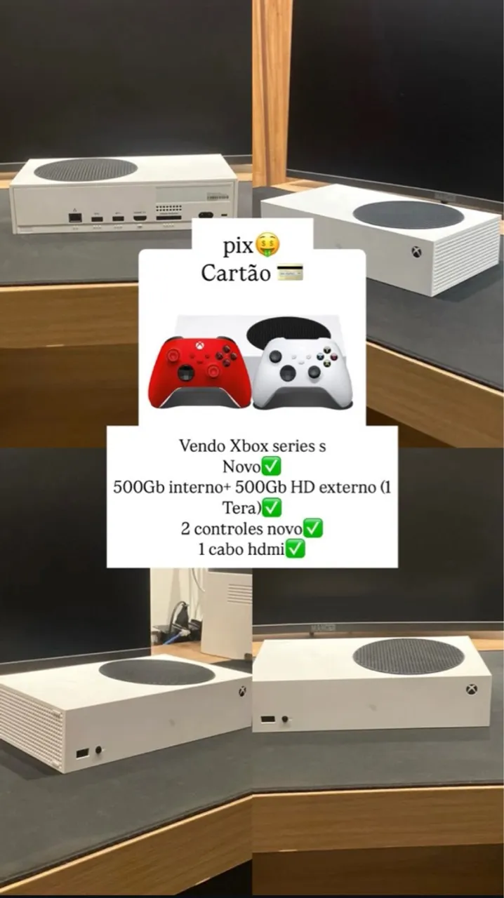 Xbox Series S + HD Externo 500GB + 2 Controles