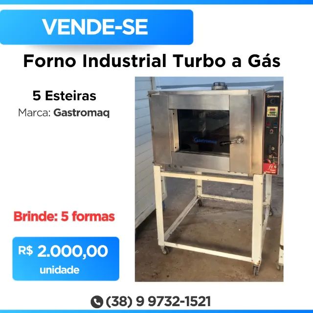 Forno Industrial Turbo a Gás 