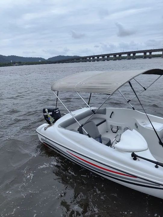 LANCHA ANGRA 16 PÉS + E-TEC 90HP 2014 # P/ 6 PESSOAS 