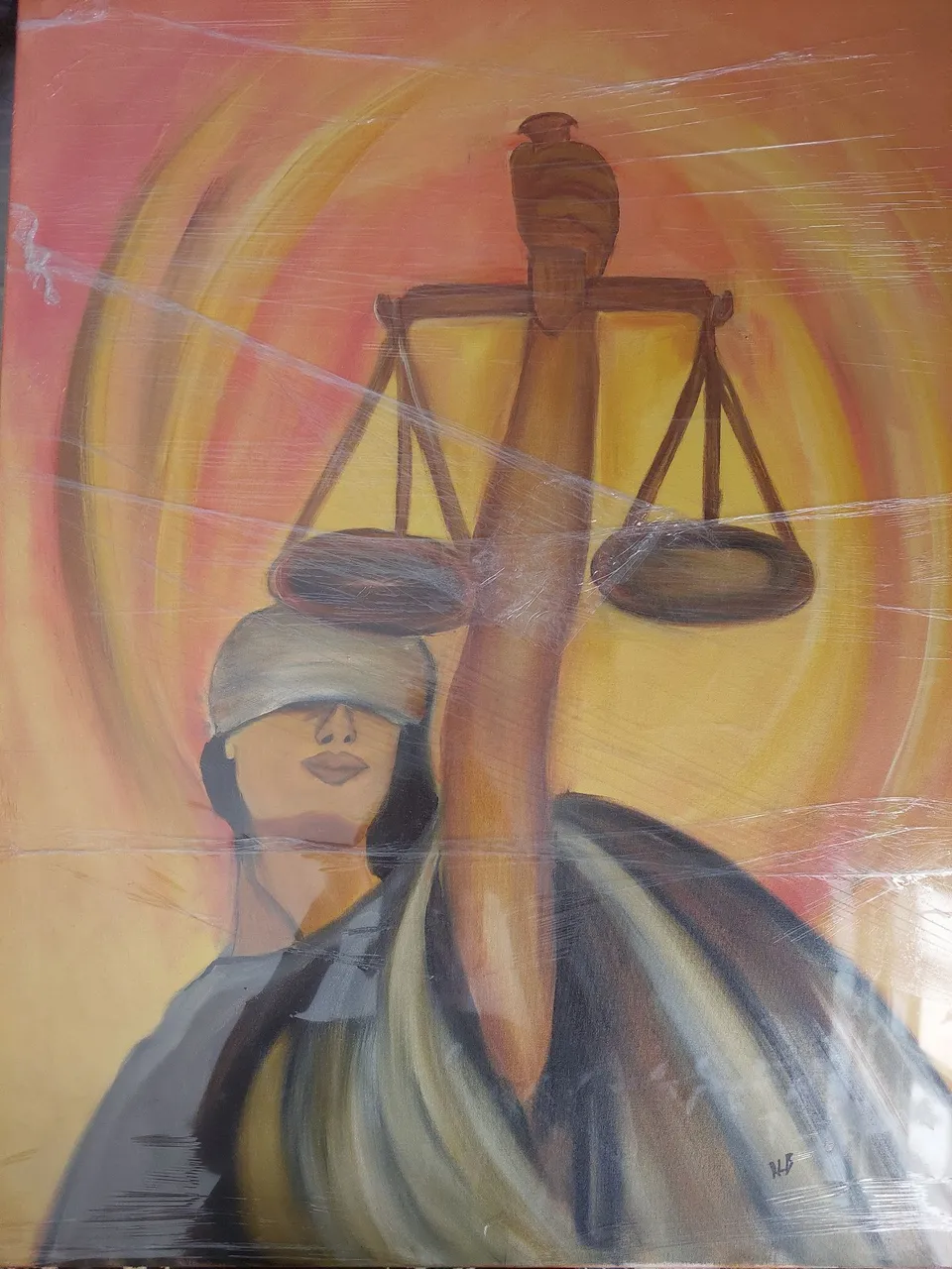 Quadro de pintura a óleo - Justiça