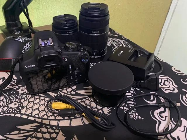  Canon T5 - Lentes 18-55mm + 55-250mm + FishEye/Macro