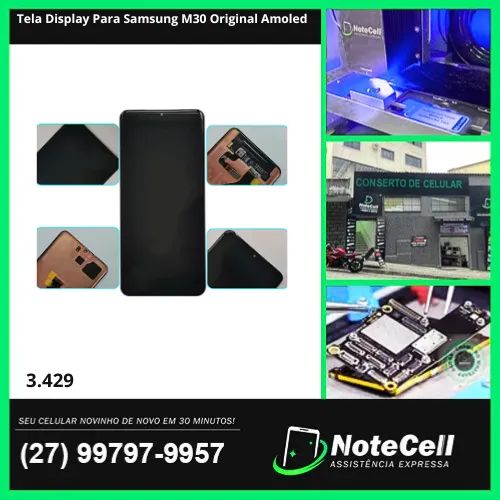 Tela Display Para Samsung M30 Original Amoled- Instalação Expressa Em 30m!