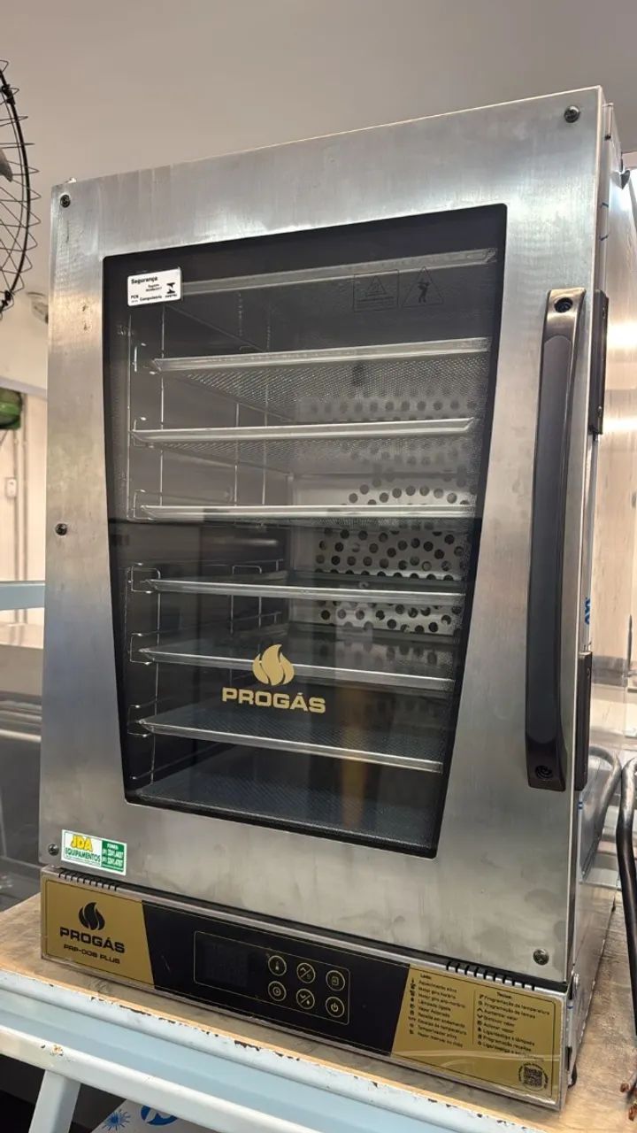 Forno eletrico turbo - 220v - prp 008 - marca progás - com vapor - 8 telas 