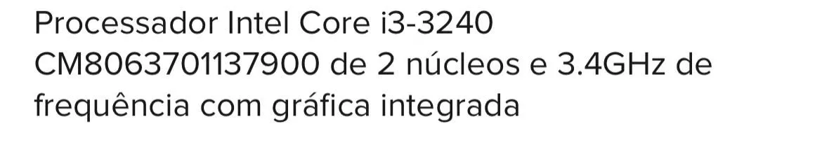 Processador Intel Core i3-3240