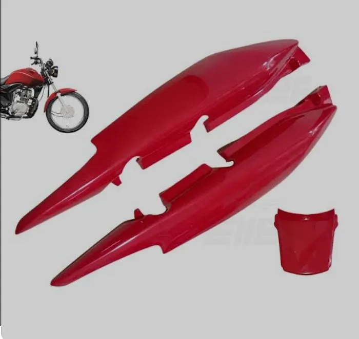 Par de Carenagens Laterais Vermelhas para Moto