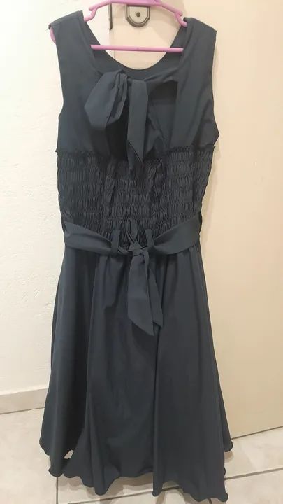 Vestido Infantil Azul Escuro - Foto 2