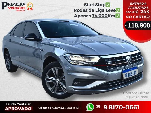 Jetta 1.4 250 TSI R-Line 2020/20 - Bancos de Couro, Kit Multimídia, GPS e Câmera de Ré