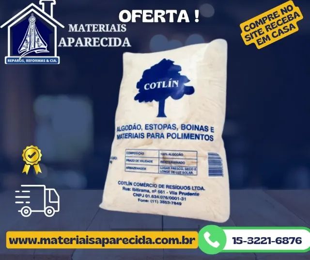 Estopa de Algodao Pet Shop 200g Cotlin
