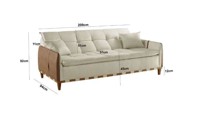 Sofà Cama Firenze 2,09 M Linho Varios modelos Direto da fabrica - Foto 4