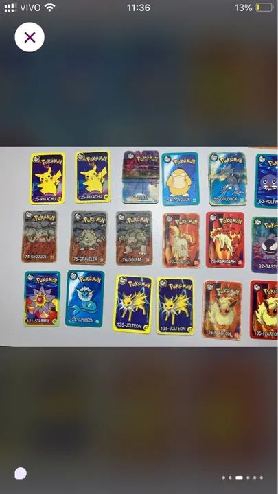 35 cards Pokémon elma chips anos 2000 - Foto 3