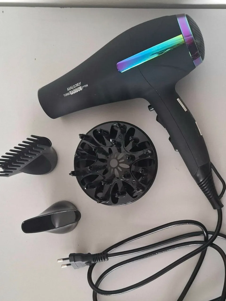 Secador de Cabelo Mallory Turbo Rainbow 2000W