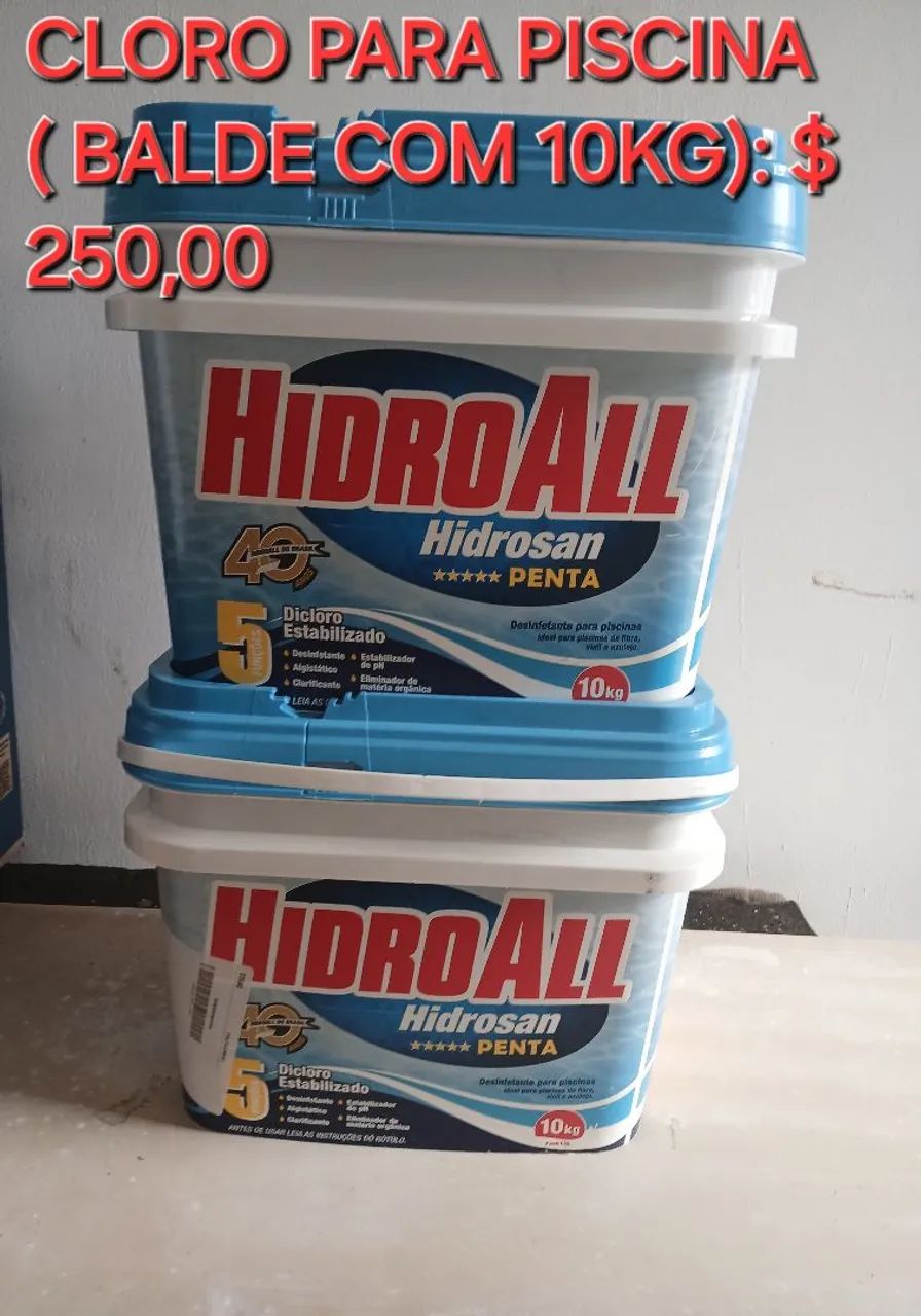 Cloro para Piscina 10kg - Hidoroall