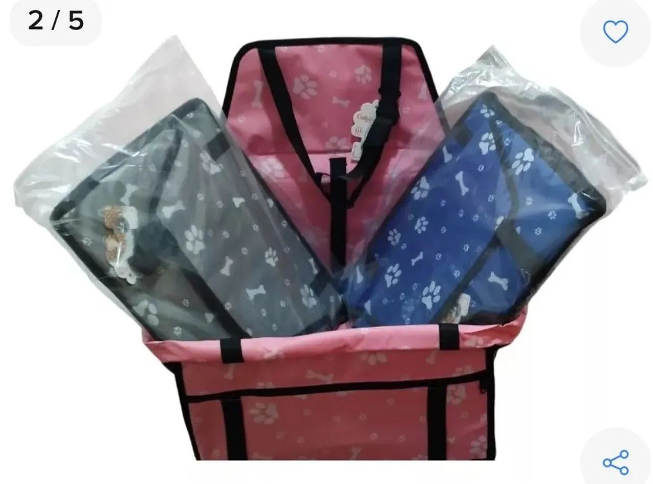 Cadeirinha Assento Pet Carro Para Cachorro Gatos Até 15kg - Foto 3