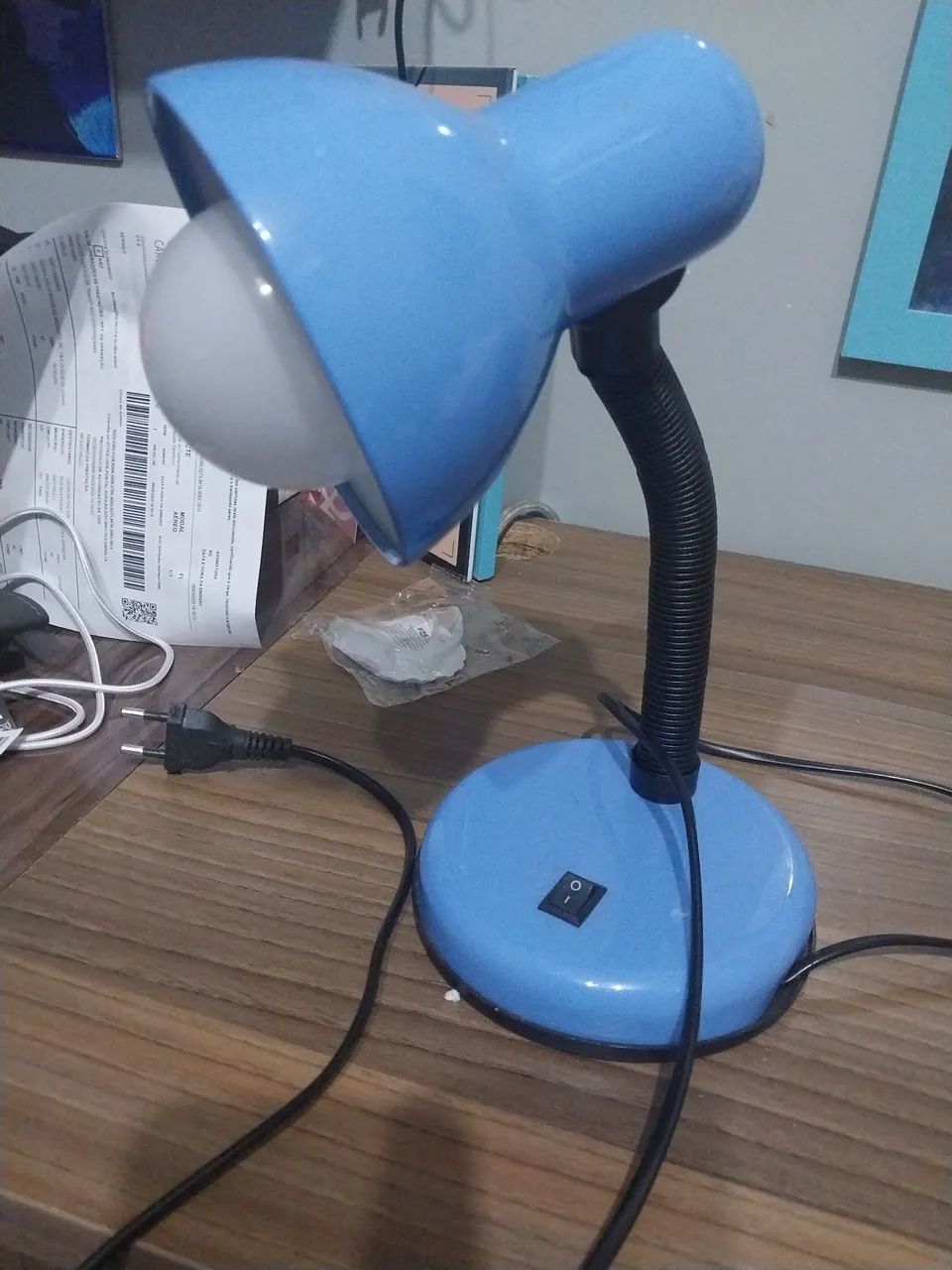 Luminária de Mesa Azul Led RGB