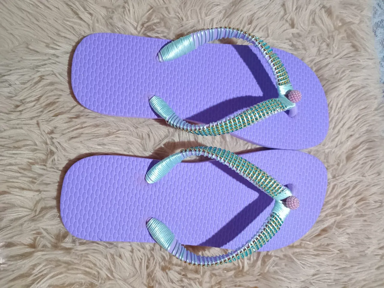 Sandálias Havaianas Customizadas Roxo