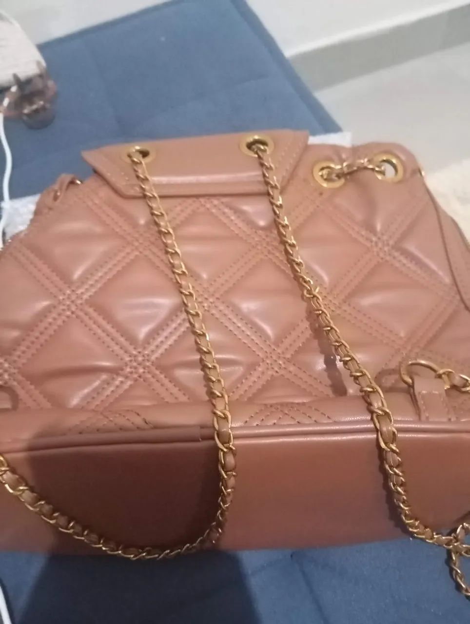Bolsa tipo mochila Santa Lolla marrom  - Foto 2