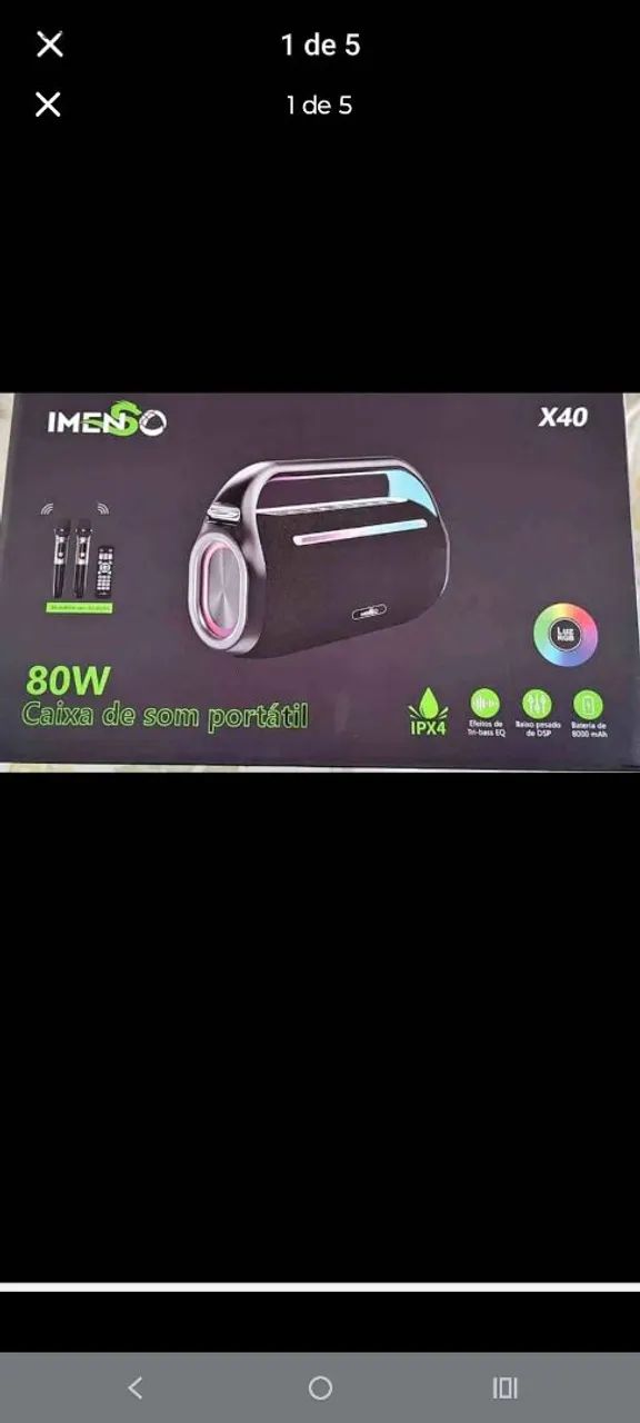 Caixa imenso x40 80rms top 
