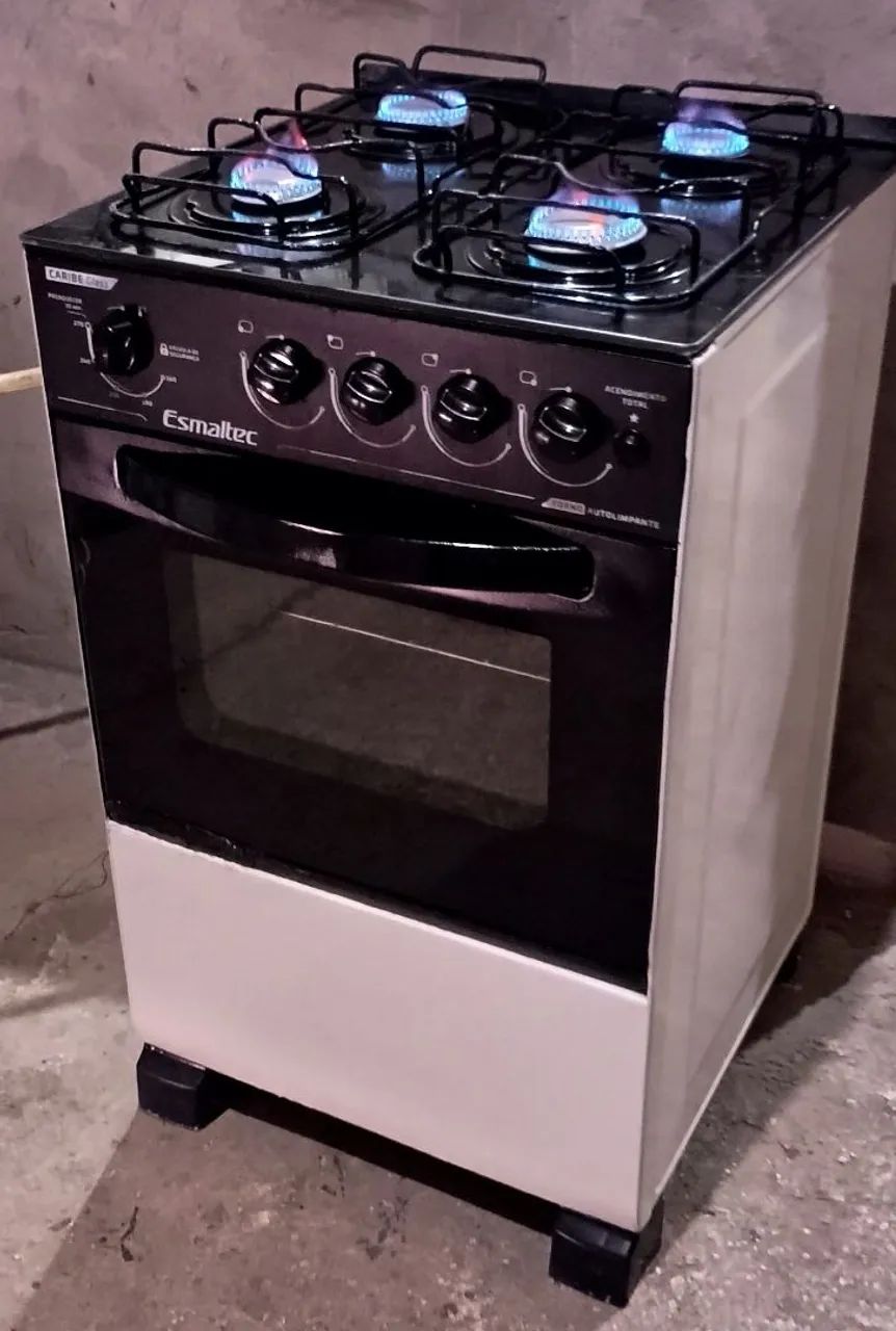 Fogão esmaltec mesa de vidro  - Foto 4