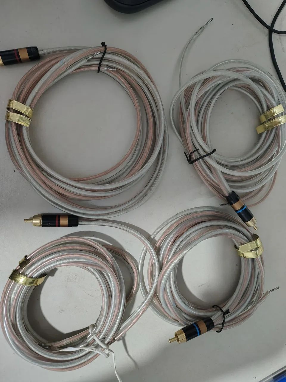 2 Pares de Cabos RCA para Caixas de Som ponta Solta YYTCG