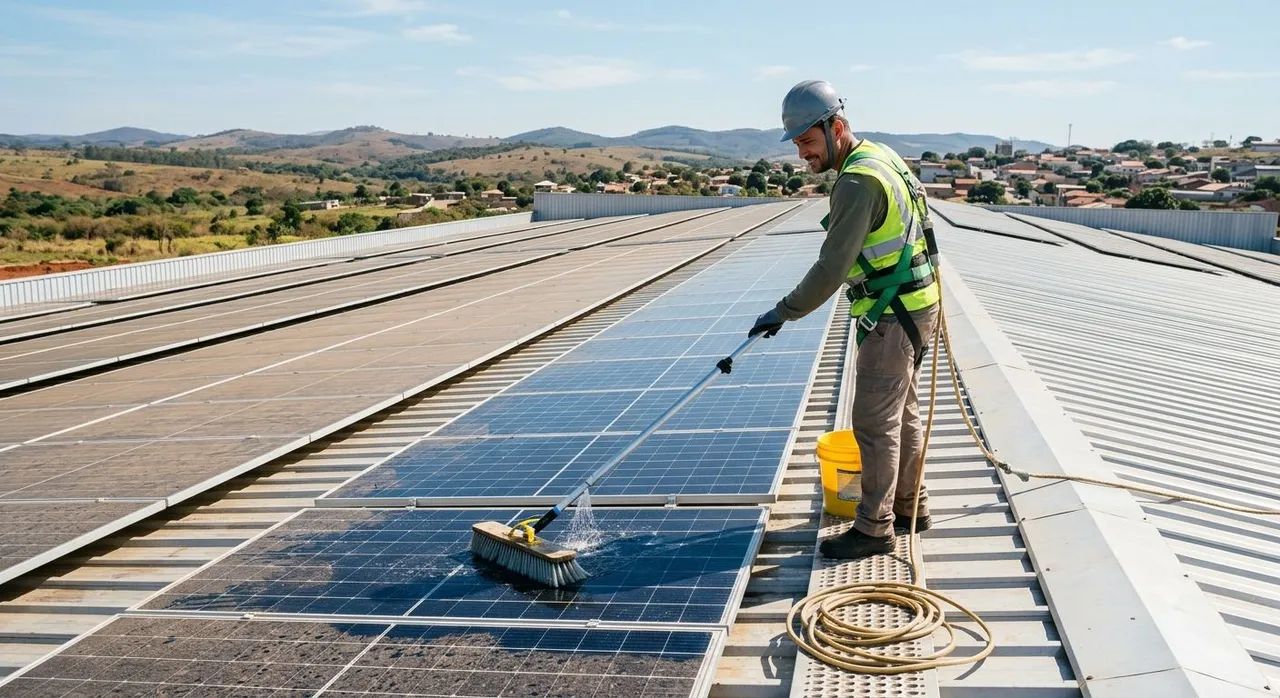 Limpeza de placas de energia solar  - Foto 3