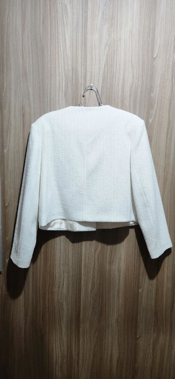 Casaco blazer branco zara gg - Foto 2
